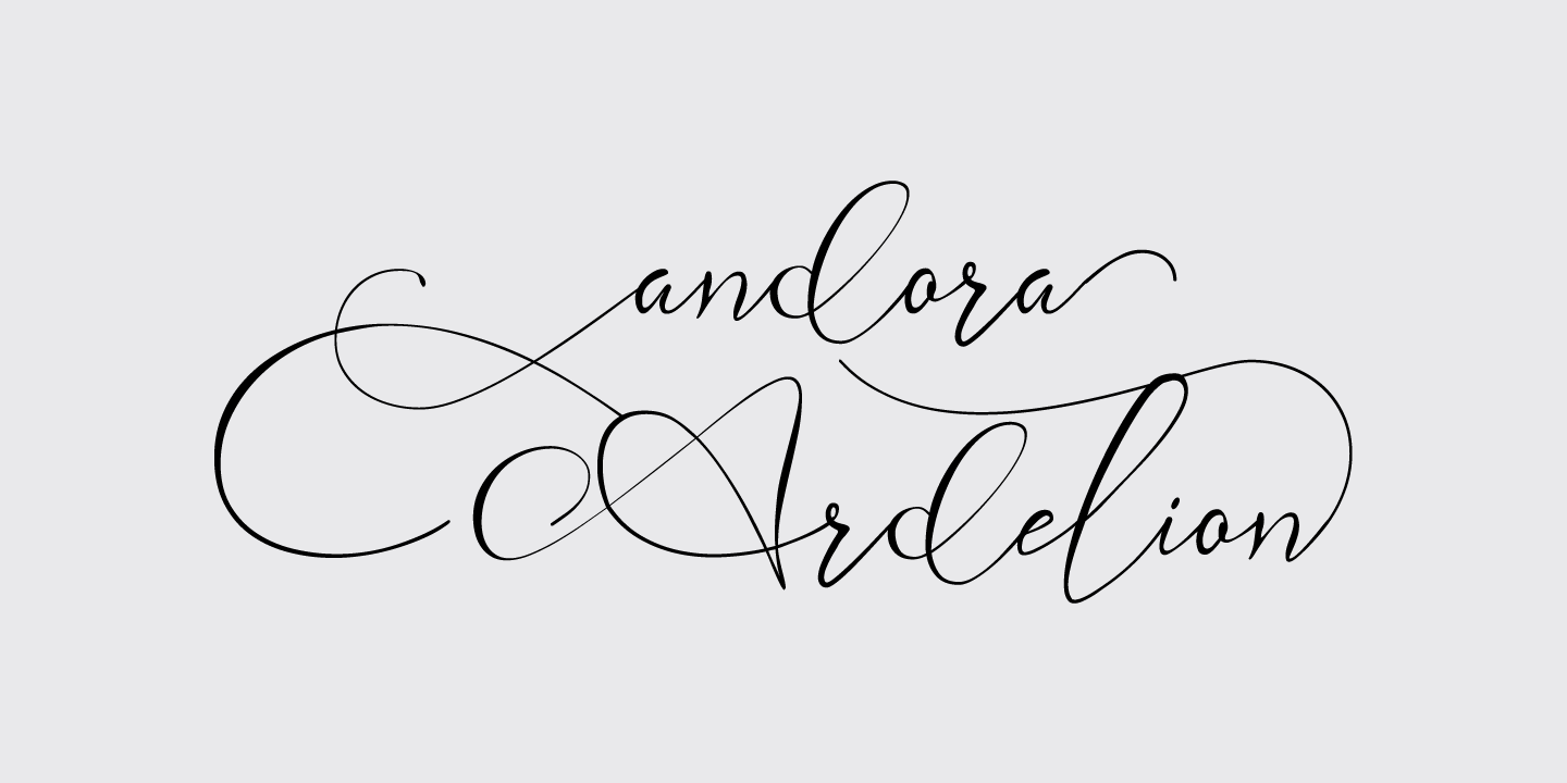Пример шрифта Andora Ardelion #1